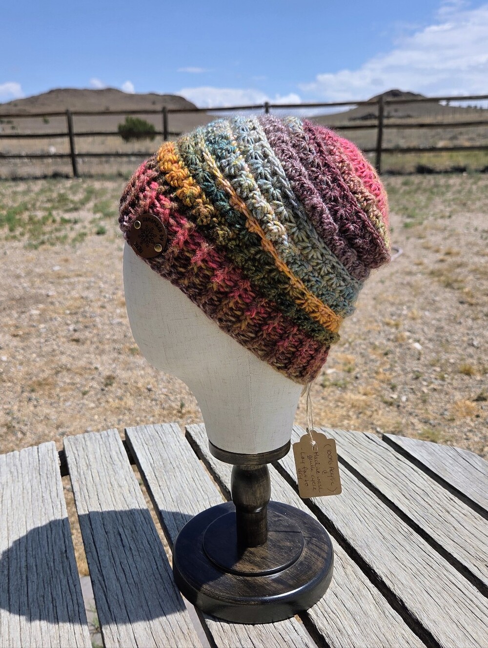 Artisan Handmade Crochet "Veggie Garden" Cozy Boho Beanie Hat